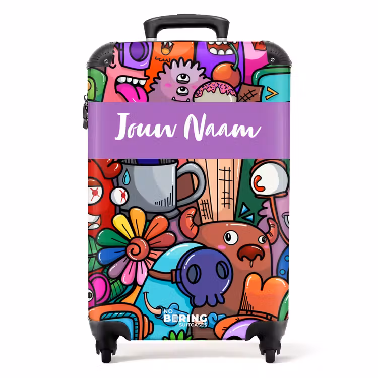 Monstervrienden Festijn NBS - Handbagage koffer - Kinderen Unisex middel -productfoto_recht