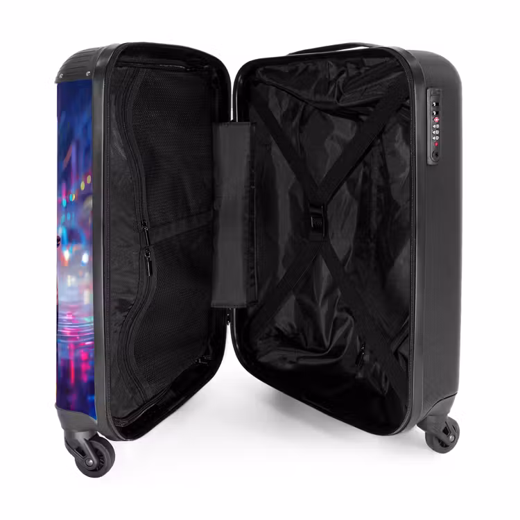 Neon nightcar NBS - Handbagage koffer - Kinderen Unisex middel -binnenkant