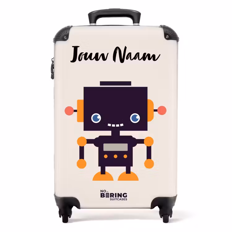 Paarse pixel NBS - Handbagage koffer - Kinderen Unisex middel -productfoto_recht