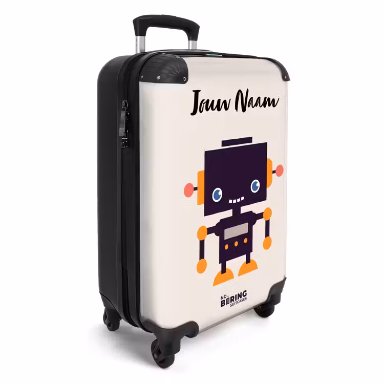Paarse pixel NBS - Handbagage koffer - Kinderen Unisex middel -productfoto_3d
