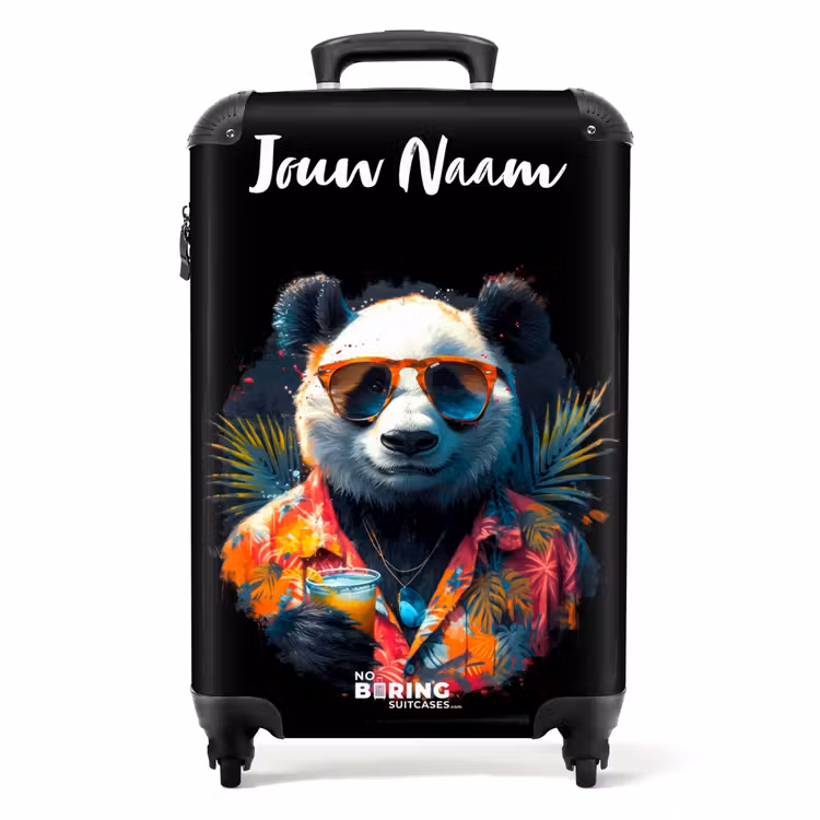 Panda als Tropische Street Art NBS - Handbagage koffer - Kinderen Unisex middel -productfoto_recht
