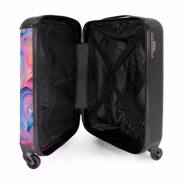 Pastel swirl NBS - Handbagage koffer - Kinderen Unisex middel -binnenkant