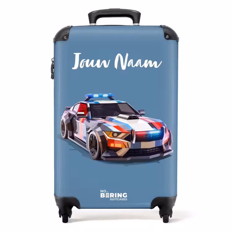 Pijlsnelle politieauto NBS - Handbagage koffer - Kinderen Unisex middel -productfoto_recht