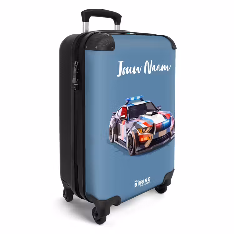 Pijlsnelle politieauto NBS - Handbagage koffer - Kinderen Unisex middel -productfoto_3d