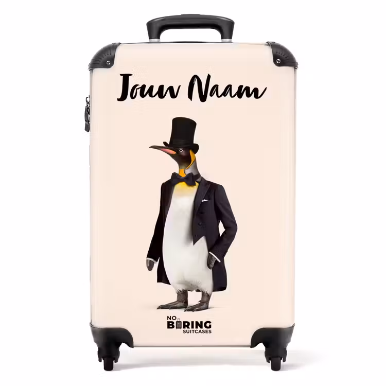 Pinguin in Pak NBS - Handbagage koffer - Kinderen Unisex middel -productfoto_recht