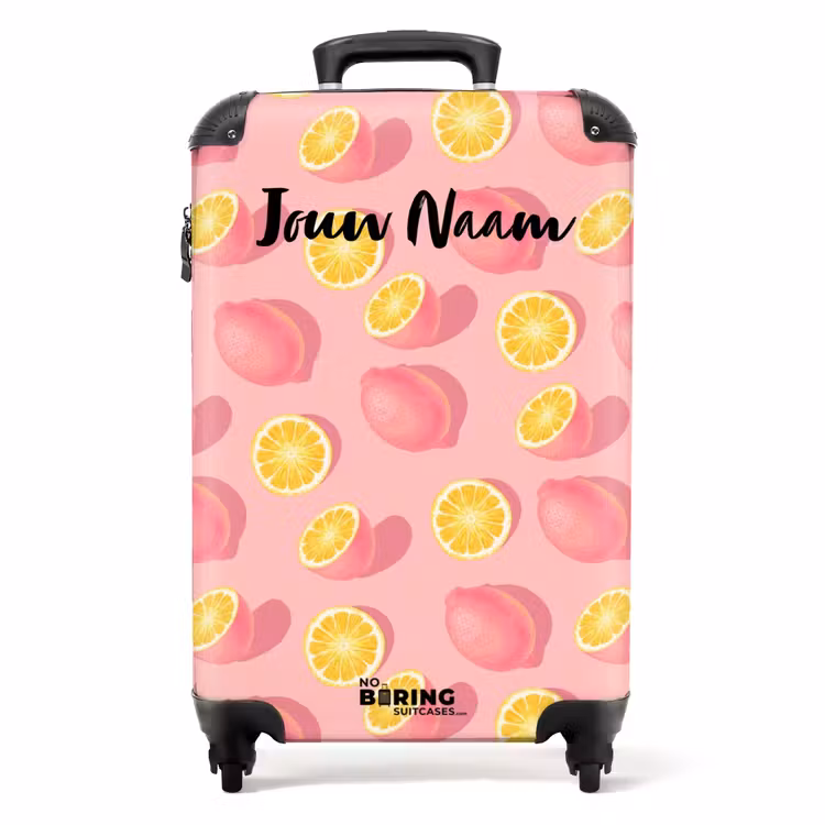 Pink limoncello NBS - Handbagage koffer - Kinderen Unisex middel -productfoto_recht