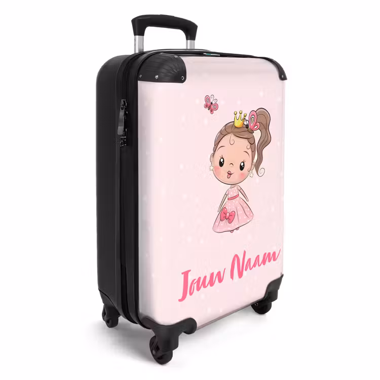 Prinsesje roze NBS - Handbagage koffer - Kinderen Unisex middel -productfoto_3d