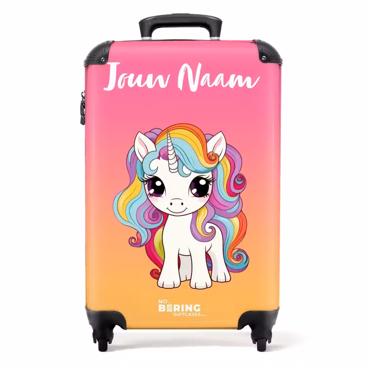 Regenboograkkertje NBS - Handbagage koffer - Kinderen Unisex middel -productfoto_recht