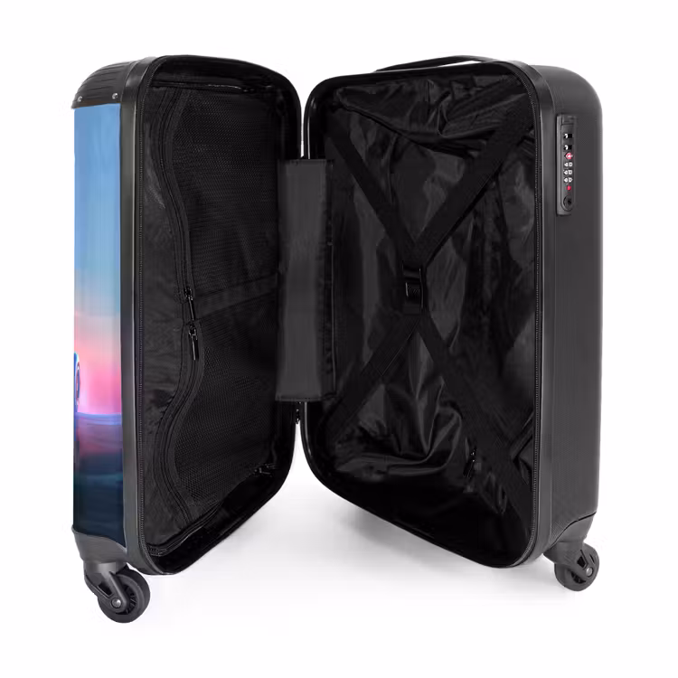 Rode racer NBS - Handbagage koffer - Kinderen Unisex middel -binnenkant