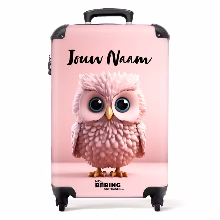 Roze Ritselaar NBS - Handbagage koffer - Kinderen Unisex middel -productfoto_recht