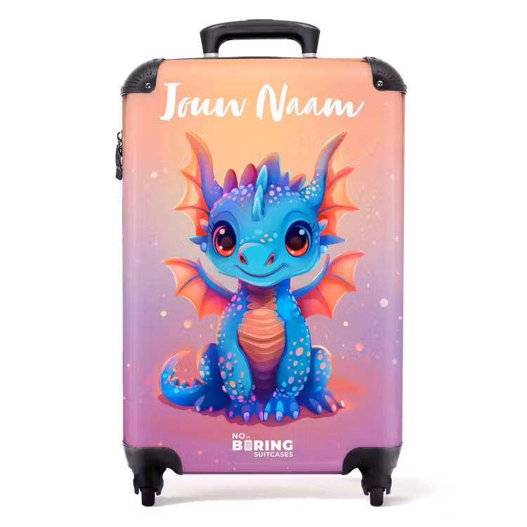 Schattige baby draak NBS - Handbagage koffer - Kinderen Unisex middel -productfoto_recht