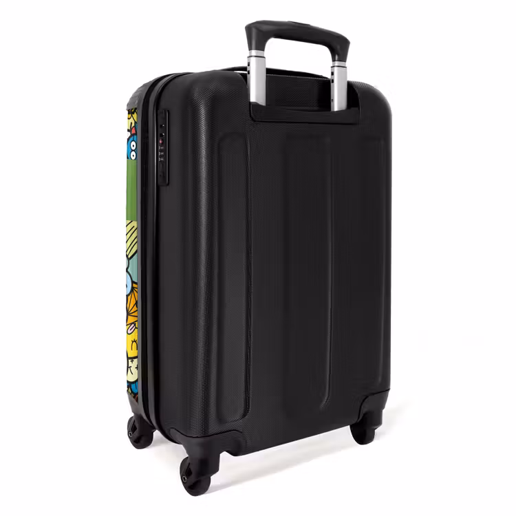 Schattige Beestjes in Stad NBS - Handbagage koffer - Kinderen Unisex middel -achterkant
