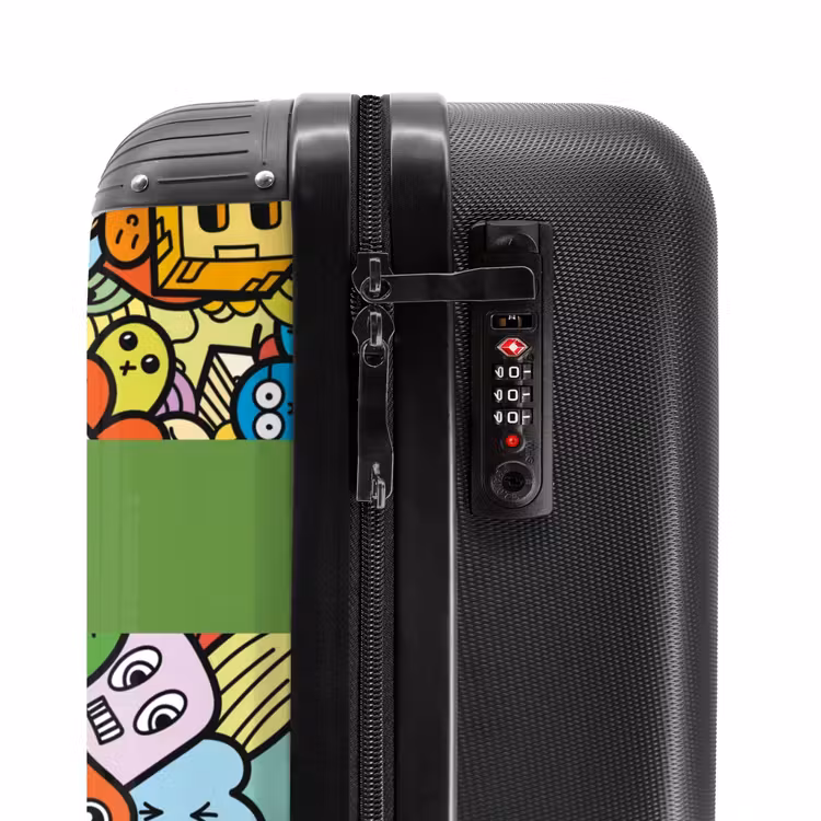 Schattige Beestjes in Stad NBS - Handbagage koffer - Kinderen Unisex middel -slot