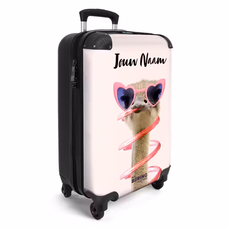 Sierk Struisvogel Roze NBS - Handbagage koffer - Kinderen Unisex middel -productfoto_3d
