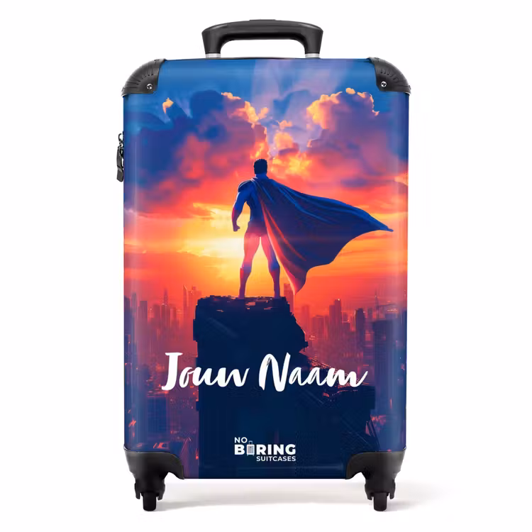 Skyscraper superheld NBS - Handbagage koffer - Kinderen Unisex middel -productfoto_recht