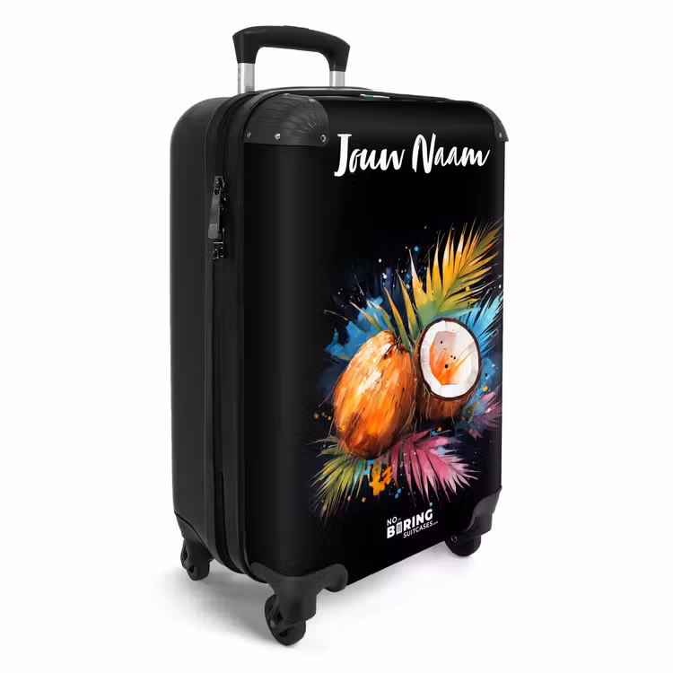 Street Art van Kokosnoten en Kleurrijke Bladeren NBS - Handbagage koffer - Kinderen Unisex middel -productfoto_3d