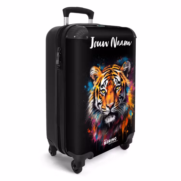 Tijger als Street Art Kunstwerk NBS - Handbagage koffer - Kinderen Unisex middel -productfoto_3d