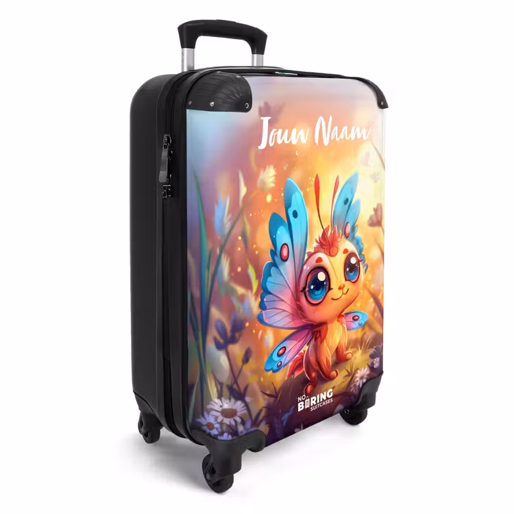 Valerio vlinderachtig NBS - Handbagage koffer - Kinderen Unisex middel -productfoto_3d