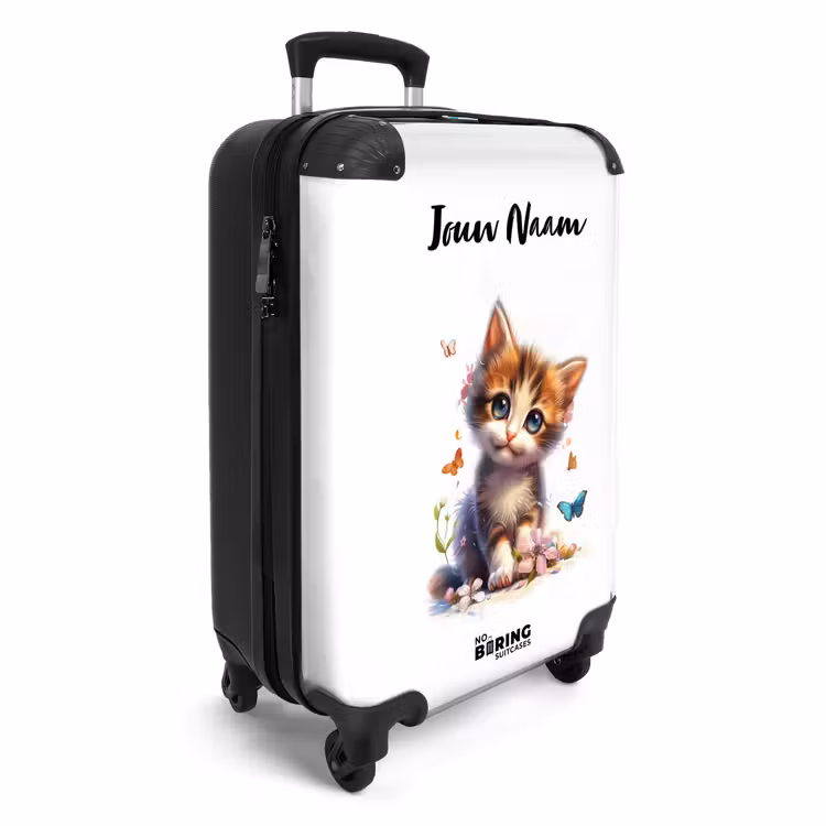 Vera vlinderkitten NBS - Handbagage koffer - Kinderen Unisex middel -productfoto_3d