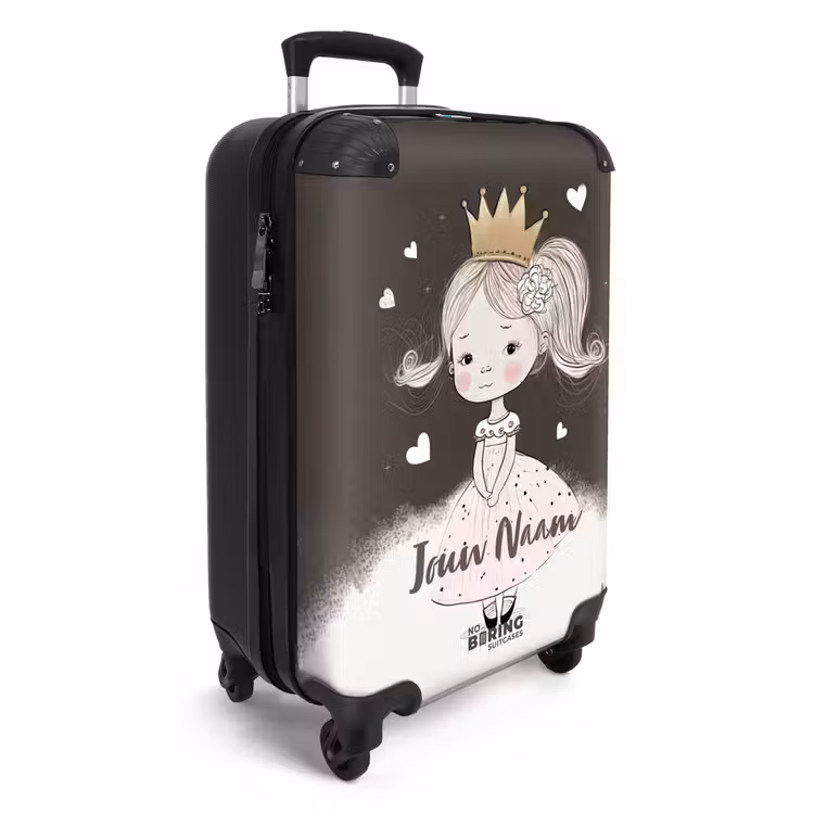 Verlegen prinses met bloem NBS - Handbagage koffer - Kinderen Unisex middel -productfoto_3d