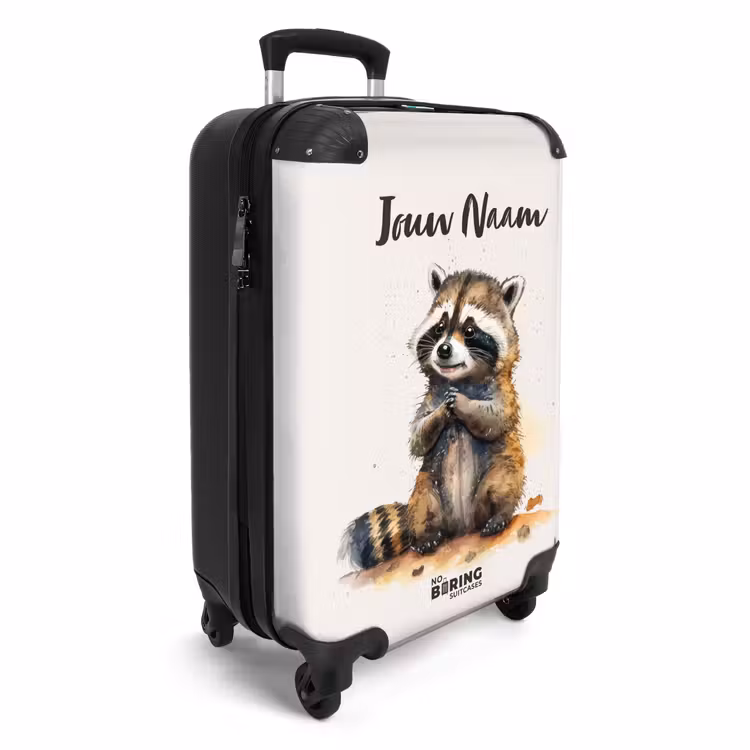 Waldo wasbeer NBS - Handbagage koffer - Kinderen Unisex middel -productfoto_3d