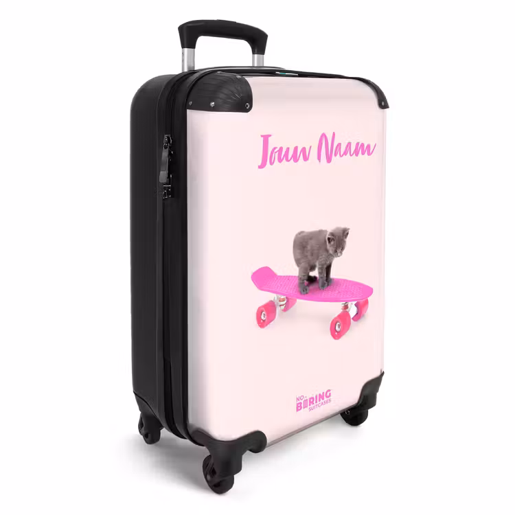 Wheely whiskers NBS - Handbagage koffer - Kinderen Unisex middel -productfoto_3d