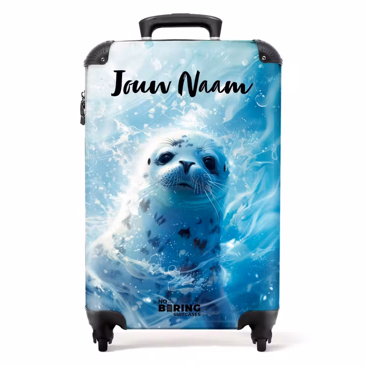 Zeger Zeehond NBS - Handbagage koffer - Kinderen Unisex middel -productfoto_recht