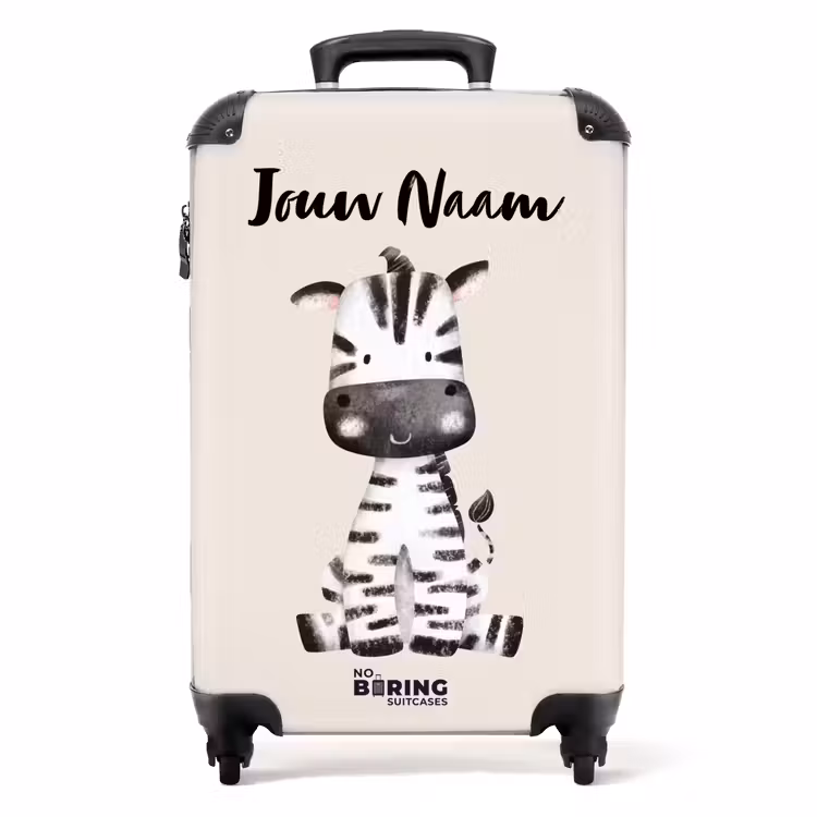 Zoë Zebra NBS - Handbagage koffer - Kinderen Unisex middel -productfoto_recht