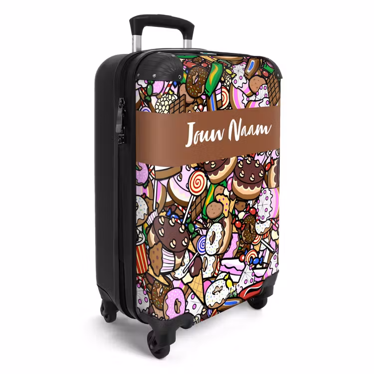 Zoete Snoepwereld NBS - Handbagage koffer - Kinderen Unisex middel -productfoto_3d
