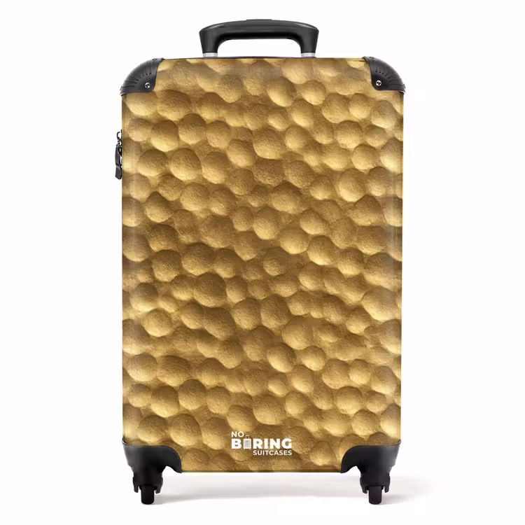 Metaal - Dynamisch - Goud NBS - Handbagage koffer - Volwassenen Unisex middel -productfoto_recht