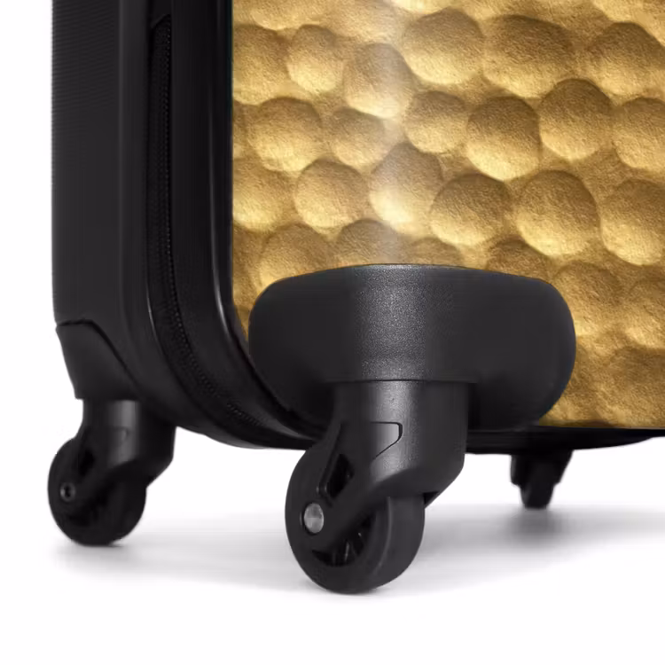 Metaal - Dynamisch - Goud NBS - Handbagage koffer - Volwassenen Unisex middel -wiel