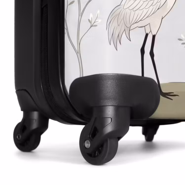 Koffer - Minimalistisch - Kraanvogels - Blauw - Minimalistisch - Kraanvogels - Blauw NBS - Handbagage koffer - Volwassenen Unisex middel