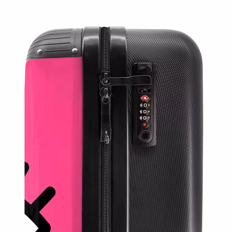 Minimalistisch - Oog - Roze NBS - Handbagage koffer - Volwassenen Unisex middel -slot