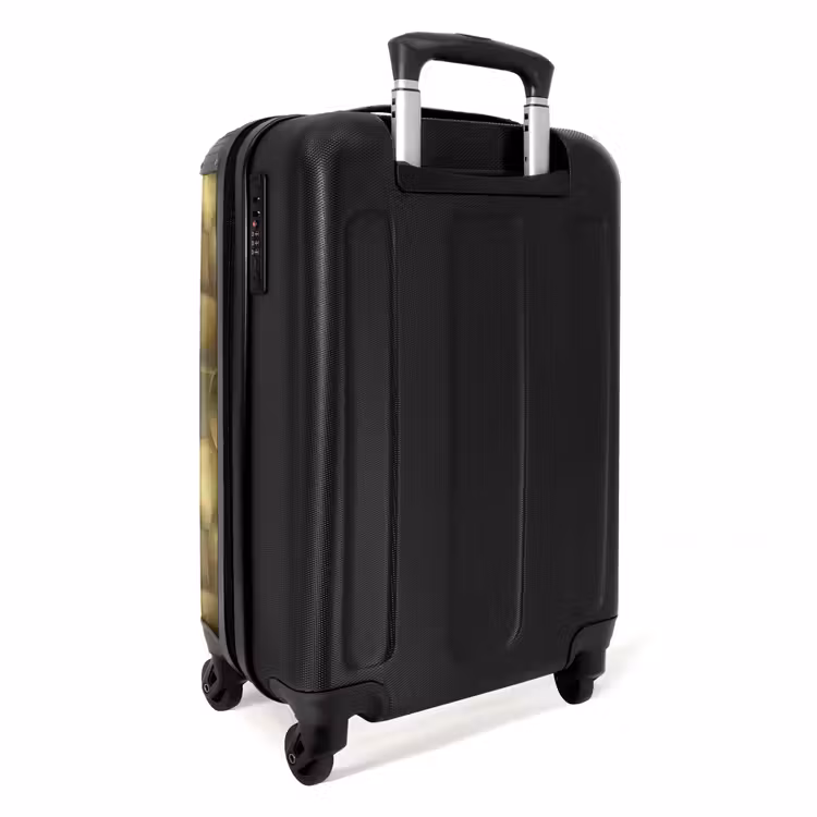 Modern - Cirkel - Goud NBS - Handbagage koffer - Volwassenen Unisex middel -achterkant