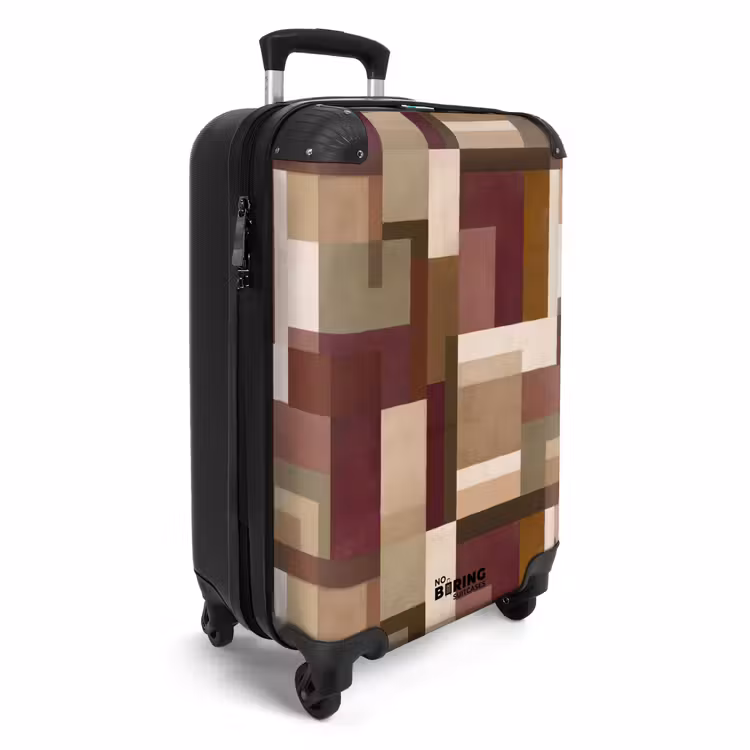 Modern - Geometrie - Kleurrijk NBS - Handbagage koffer - Volwassenen Unisex middel -productfoto_3d