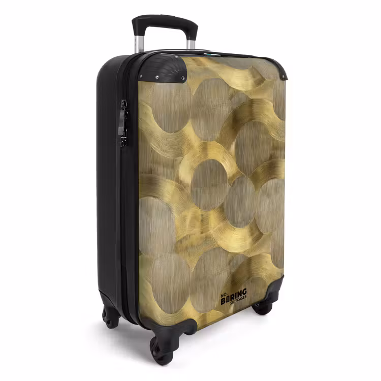 Modern - Geometrisch - Goud NBS - Handbagage koffer - Volwassenen Unisex middel -productfoto_3d
