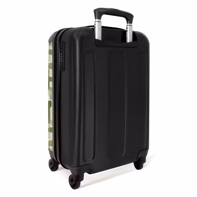 Modern - Grafisch - Groen NBS - Handbagage koffer - Volwassenen Unisex middel -achterkant