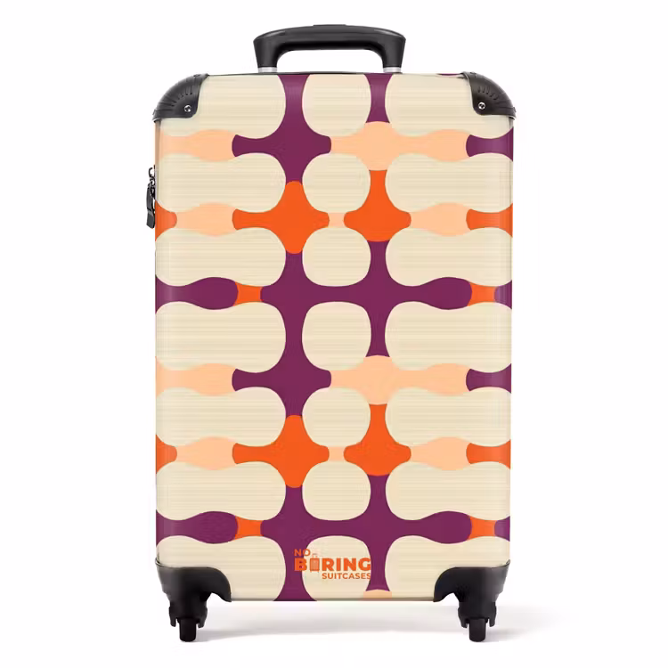 Modern - Patroon - Kleurrijk NBS - Handbagage koffer - Volwassenen Unisex middel -productfoto_recht