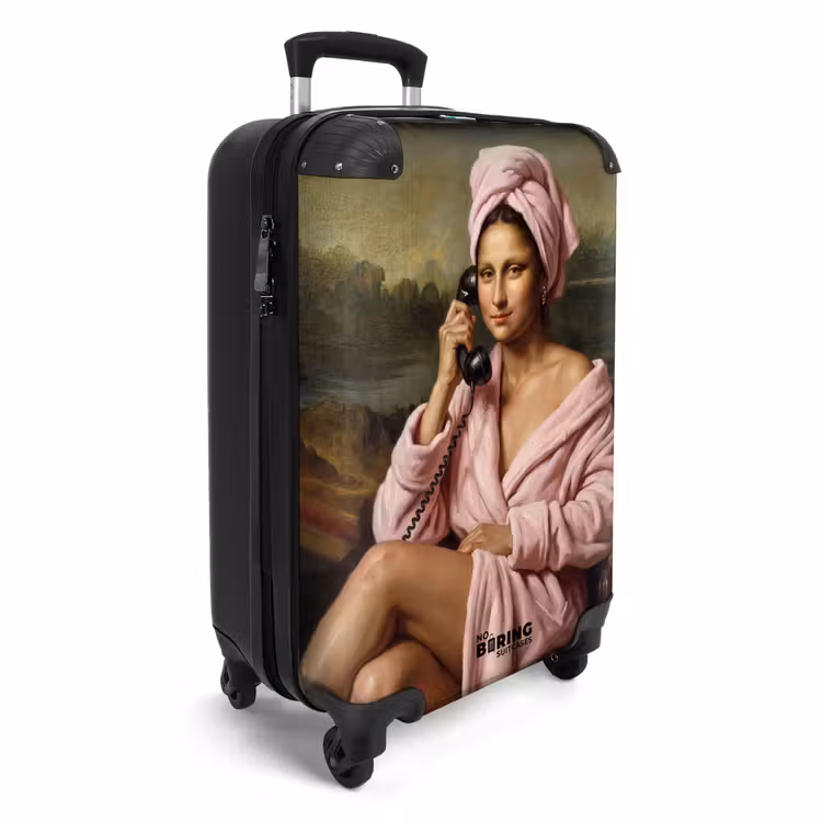 Mona - Klassiek - Roze NBS - Handbagage koffer - Volwassenen Unisex middel -productfoto_3d