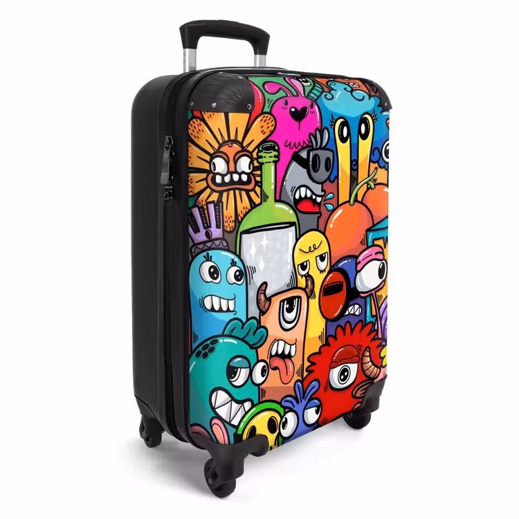 Monster met 1 Oog NBS - Handbagage koffer - Unisex middel -productfoto_3d