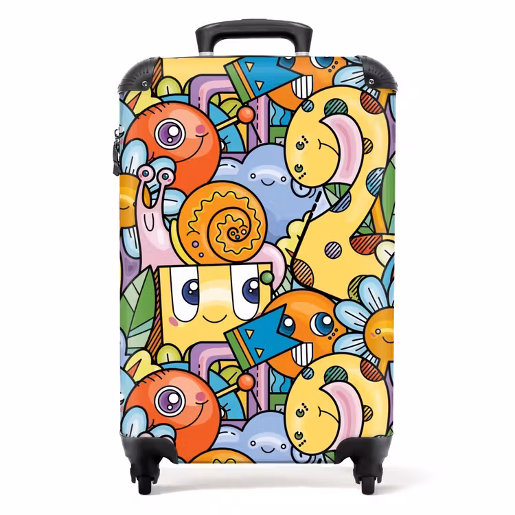 Monster met Stippen NBS - Handbagage koffer - Unisex middel -productfoto_recht