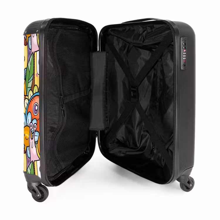 Monster met Stippen NBS - Handbagage koffer - Unisex middel -binnenkant