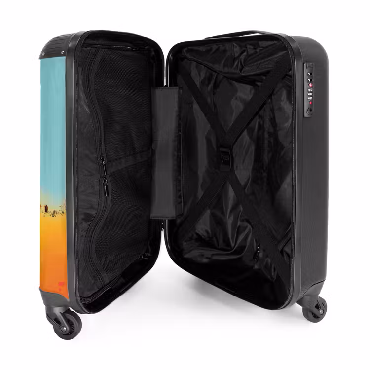 Monstertruck met Graffiti Print in het Zand NBS - Handbagage koffer - Unisex middel -binnenkant