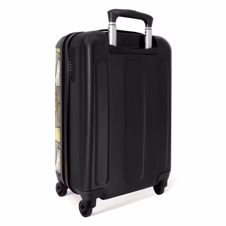 Mozaïek - Marmer - Goud NBS - Handbagage koffer - Volwassenen Unisex middel -achterkant