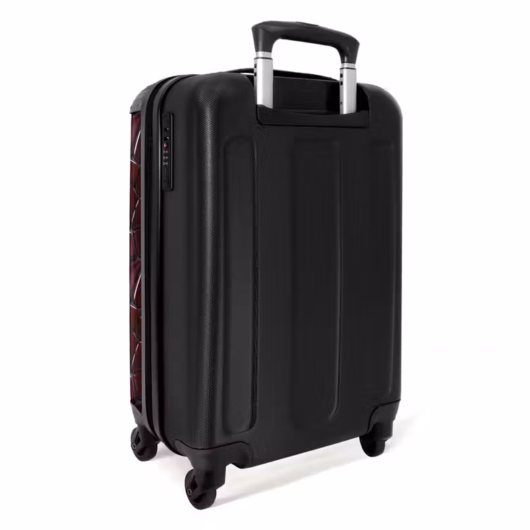 Mozaïek - Tegel - Bordeauxrood NBS - Handbagage koffer - Volwassenen Unisex middel -achterkant