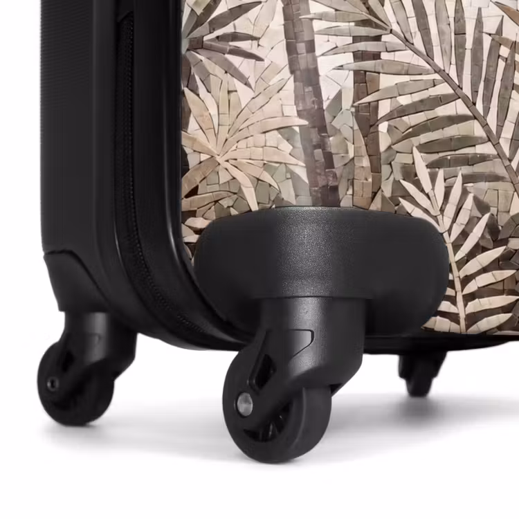 Koffer - Natuur - Bladeren - Landschap - Mozaïek - Beige - Natuur - Bladeren - Landschap - Mozaïek - Beige NBS - Handbagage koffer - Volwassenen Unisex middel