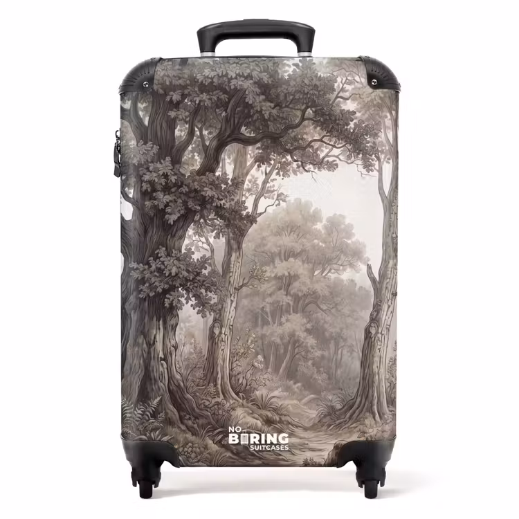 Koffer - Natuur - Bos - Eik - Natuur - Bos - Eik NBS - Handbagage koffer - Volwassenen Unisex middel