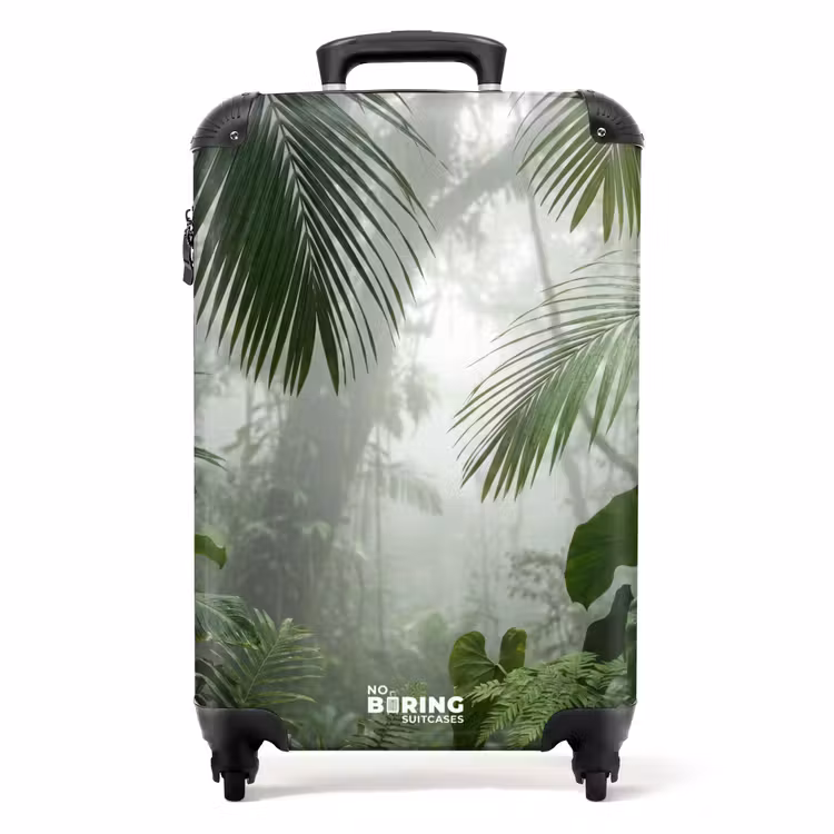 Koffer - Natuur - Jungle - Mist - Tropisch - Groen - Natuur - Jungle - Mist - Tropisch - Groen NBS - Handbagage koffer - Volwassenen Unisex middel