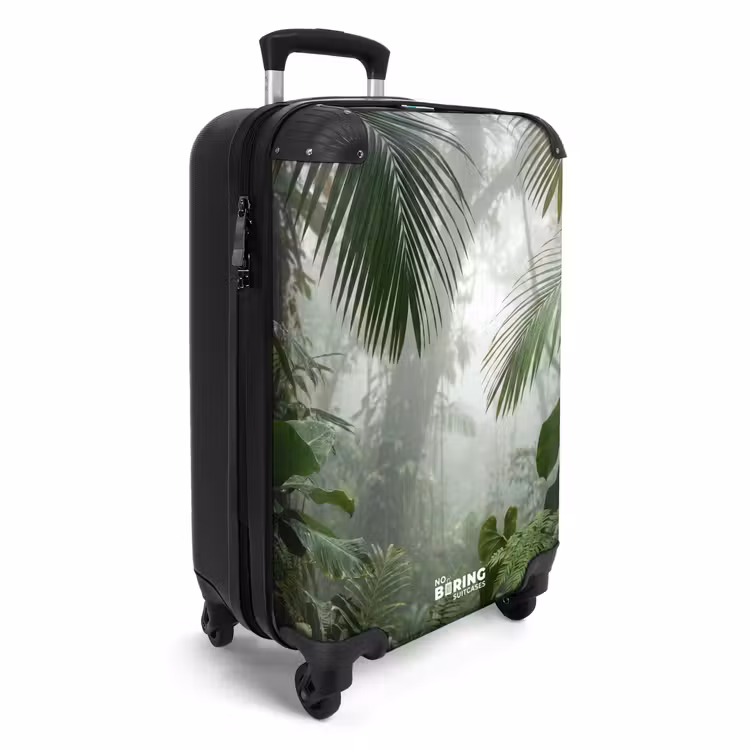 Koffer - Natuur - Jungle - Mist - Tropisch - Groen - Natuur - Jungle - Mist - Tropisch - Groen NBS - Handbagage koffer - Volwassenen Unisex middel