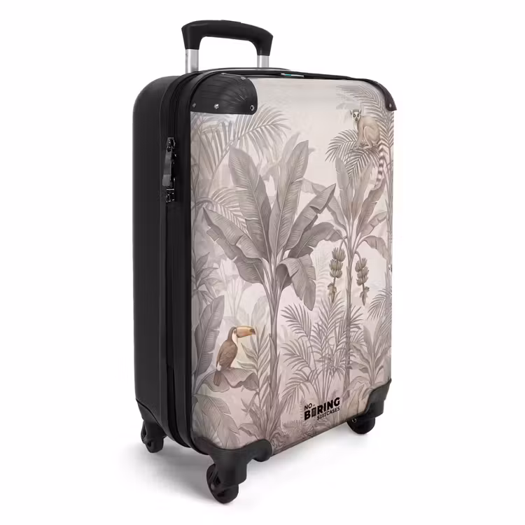 Koffer - Natuur - Jungle - Ringstaartmaki - Bruin - Natuur - Jungle - Ringstaartmaki - Bruin NBS - Handbagage koffer - Volwassenen Unisex middel